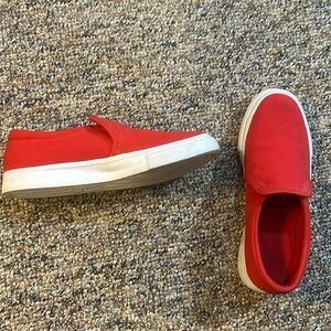 Nike slip on sneakers red like new